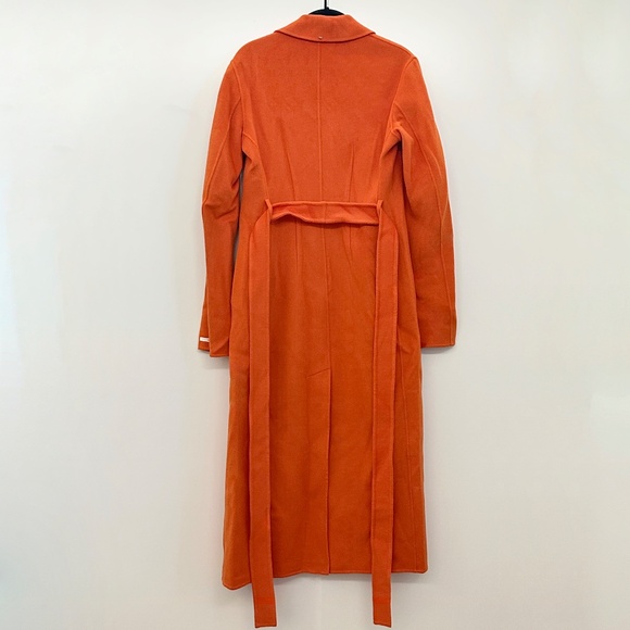 Sportmax Eva Orange Wool/Cashmere Belted Designer Coat Max Mara Women IT36 US2 - Picture 4 of 16